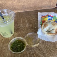 Chili sin carne with lentils and black beans, chimichurri, mate frio  at Laboca in Copenhagen