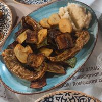 Fried vegetables with skordalia at Ali Restaurant in Kos