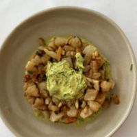 Celeriac with capers, tarragon and chives  at Finca Elements in Malaga