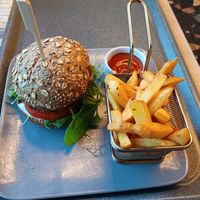 Vegan burger at KRK - Sky Lounge  in Balice