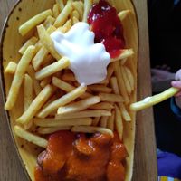 Pommes Currywurst at POTTkantine in Luedinghausen