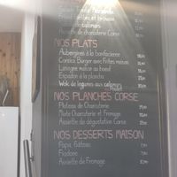 Menu June 2024 at Le Bastion in Corsica