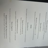 One page vegan menu  at Roberto's on Bennett in East Perth