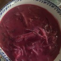 Lithuanian Beet soup!  Sooo yummy!!!  at Wish Tree in North Adams