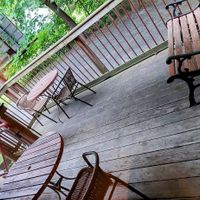Small outside deck, too cold that day at Wish Tree in North Adams