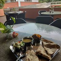 North Indian thali at AVAM in Auroville