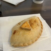Vegan curry pastie   at Big Horn Cafe in Radium Hot Springs