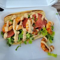 Shrimp po boy at Moody Mike's Cafe in Lexington