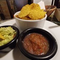 Nachos guacamole salsa  at Cafe Hood in Banos