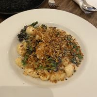 Cavatelli with white wine sauce, charred broccolini and breadcrumbs  at Oak in Bath