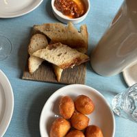 Mung bean fritters  at Oak in Bath