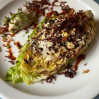 Seared hispy cabbage  at Oak in Bath