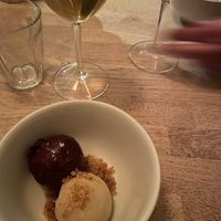 Sourdough ice creamm  at Oak in Bath