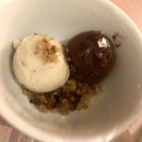 Sourdough ice cream   at Oak in Bath