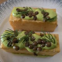 Panisse with pea and lentils at Oak in Bath