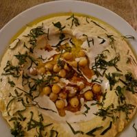 The harissa, chickpeas and houmous was possibly the tastiest dish. So good! at Oak in Bath