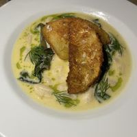 Celeriac panata, cannellini beans, cavolo nero  at Oak in Bath