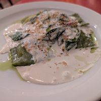 Ravioli with yet another white sauce at Oak in Bath