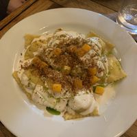 Butternut squash ravioli  at Oak in Bath