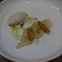 Walnut sorbet and pears at Oak in Bath