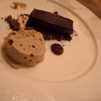 Chocolate and espresso dessert (slightly munched) at Oak in Bath