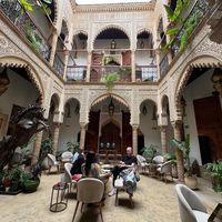 Road interior swayed sitting under the sky  at Riad Al Bahi in Rabat