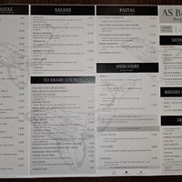 Menu at As Baleas - Muxia in Muxia