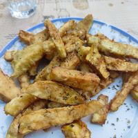 Berenjena frita at Taverna Stomio in Crete