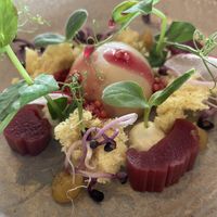 Ingelegde rabarber met cashew paté   at Intens in Voorst Gem Voorst
