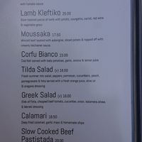 Mains menu - vegan gemista at Taverna Meraki in Leamington Spa