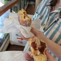Guava filled malassadas at Maleko Coffee And Pastries in Honolulu