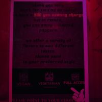 Popcorn menu (sorry for the quality, the lightning was not great 😅) at NEOShinjuku Atsushi in Tokyo