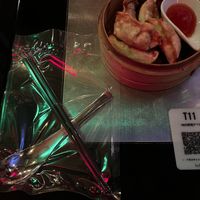Dumplings and the utensils in a cool air tight bag  at NEOShinjuku Atsushi in Tokyo