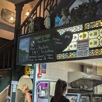 Vegan specials on board at Mama's & Leonies in Sheffield
