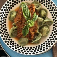 HOMEMADE FRESH VEGAN RAVIOLI 🌱  at El Living in Puerto Natales