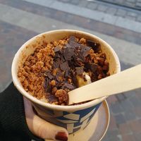 Naschkater mit Spekulatius, Bananen und Schokolade (bisschen mehr als 5€) at Haferkater in Freiburg