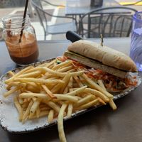 Bahn MI with chocolate smoothie at New Day Eatery in Port Angeles