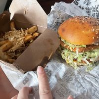 Crispy famous combo  at Odd Burger in Ottawa