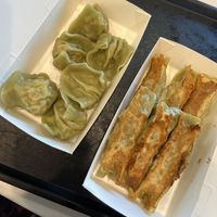 vegan dumplings and vegan potstickerss  at Bafang Dumpling in San Diego