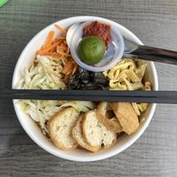 Vegetarian laksa  at Borneo Delight in Kuching