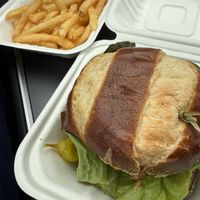 Vegan burger & fries🍔🍟   at Othello's in Woodland Hills