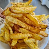 French fries at Taverna Glyfada in Naxos