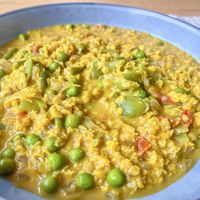 Red lentil and vegetable stew  at Gastronauta in Mallorca
