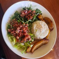 This food was so dry. Nothing on rice. Salsa was even dry. Nothing to dip the whole 4 fries in. at Heaven Artisan GF Cuisine in Calgary