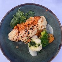 Stuffed Eggplant, Bulgur with tomato and Basil at Maison Kammerzell in Strasbourg