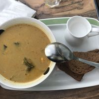 vegan fish soup at Fiskafeen in Vanlose