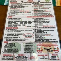 Menu Front at Three Borders Brunch and Grill in Los Angeles