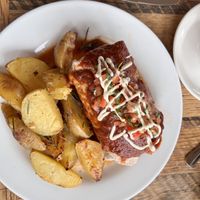 Breakfast burritoos  at The Stanford Inn by the Sea in Mendocino