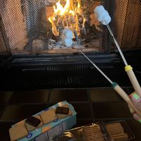 Smores by the fireplace   at The Stanford Inn by the Sea in Mendocino