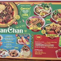 Menu  at ChanChan Noodle in Ho Chi Minh City